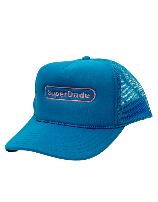 SuperDade® VICE CITY Trucker Hat (Turq/Pink)
