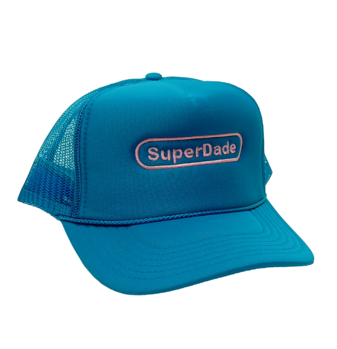 SuperDade® VICE CITY Trucker Hat (Turq/Pink)